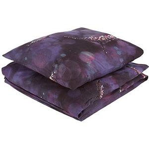 Heckett Lane Betina Duvet Cover, 100% Cotton Flannel, Night Purple, 140 x 220 Cm, 1.0 Pieces
