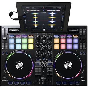 Reloop Beatpad 2 | 2-kanaals professionele DJ controller voor iPad, Mac/PC en Android platform, 16 RGB performance pads met jog wheels en geïntegreerde geluidskaart