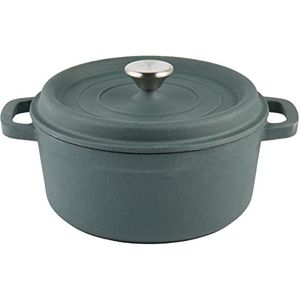 Salter BW11535EU7 Heritage Cast Iron Casserole Pot With Lid, Dutch Oven, Hob To Oven Cooking Pot, For Slow Cooking, Stews Suitable For All Hob Types Including Induction, 24 cm, 3.4 Litres