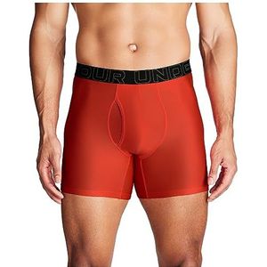 Under Armour Heren 1-Pack Performance Tech Boxerjock Brief, 6"" binnenbeenlengte, de hele dag comfort & ultra-zachte, rode zonnewende solstice solide, medium, Rode Solstice Solid, M