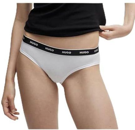 Slip van stretchkatoen met herhaalde logo’s op tailleband