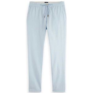 Scotch & Soda - Seasonal Core - Jogger - Light Shirting Blue - Katoenen Linnen Twill