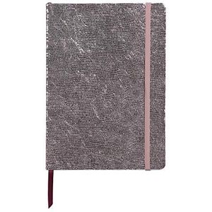 Clairefontaine 400119C - een zacht notitieboek Celeste 144 pagina's, 14,8 x 21 cm, gelinieerd, 90 g, elastiek, omslag van echt lamsleer, met speciale effecten, roze
