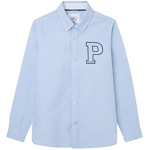 Pepe Jeans Divoll Shirt voor jongens, Blauw (Bleach blauw), 16 jaar
