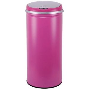 Move Automatische keukenbak 42 liter roestvrij staal gekleurd met sensor - diameter 30 cm x hoogte 74 cm 31 x 74 cm roze