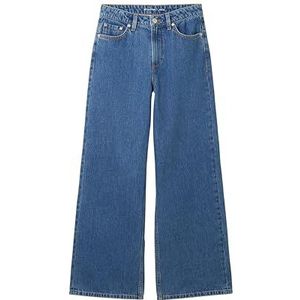 TOM TAILOR Jeans voor meisjes en kinderen met brede pijpen, 10113 - Clean Mid Stone Blue Denim, 140