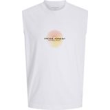 T-shirt - Logoprint - Jersey - Ronde Hals - Mouwloos - Losse Pasvorm