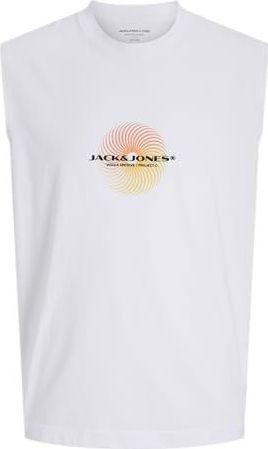T-shirt - Logoprint - Jersey - Ronde Hals - Mouwloos - Losse Pasvorm