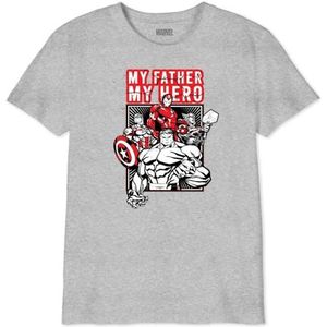 Marvel T-shirt voor jongens, Grijs Melange, 6 Jaren