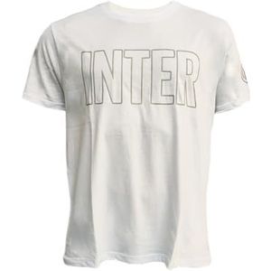 Inter T-shirt Outline Only Logo wit T-shirt heren unisex - kinderen en jongeren