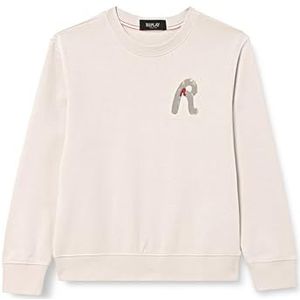 Replay Losse fit sweatshirt voor jongens, 101 krijt, 10 Jaar