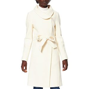 bugatti Dames trenchcoat wollen mantel elegant met ceintuur, ecru, 38