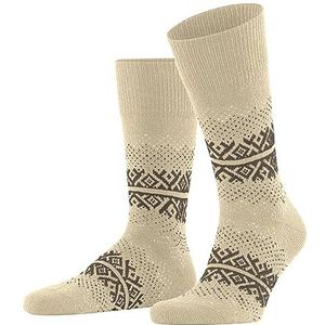 FALKE Heren Sokken Inverness M SO Wol Kasjmier Gedessineerd 1 Paar, Beige (Sand Stone 4024), 43-46