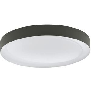 EGLO LED-plafondlamp Laurito, ledlamp met afstandsbediening, lamp plafond met instelbare wittinten (warmwit - koudwit), nachtlicht, dimbare woonkamerlamp in grijs en wit