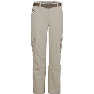 G.I.G.A. DX Dames casual broek met afritsbare pijpen en riem/wandelbroek - GS 37 WMN PNTS, lichtzand, 44, 38388-000