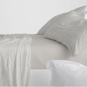Burrito Blanco Beddengoed | Bed met 90 cm breedte (+ maten verkrijgbaar) | 100% katoen | Design 625 | steenkleur (90 x 190/200 cm)