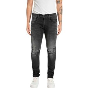 Replay Anbass Hyperflex Dust Herenjeans, slimfit, 098 Black, 27W x 32L