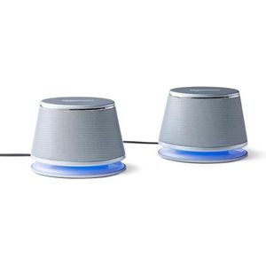 Amazon Basics - USB-voeding Computer Luidspreker - Zilver - 1 stuk
