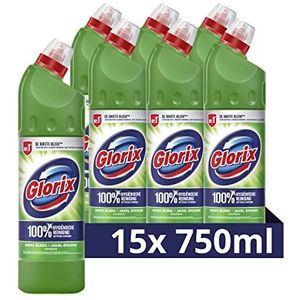 Glorix Dennen Bleek, voor 100% hygiënische reiniging - 15 x 750 ml - Voordeelverpakking