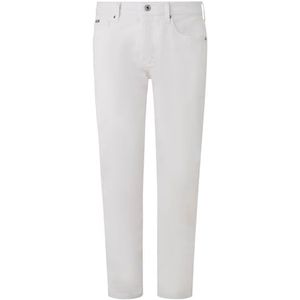Pepe Jeans Heren rechte jeans, wit (Denim-TA2), 40W/32L, Wit (Denim-ta2), 40W / 32L