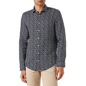 Seidensticker Men's Slim Fit shirt met lange mouwen, donkerblauw, 42, donkerblauw, 42
