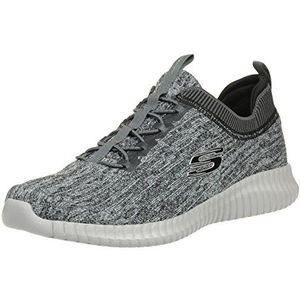 Skechers Elite Flex Hartnell Sneakers voor heren, Grijs Zwart Mesh Trim, 39.5 EU