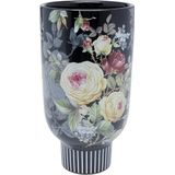 Kare Design decoratieve vaas Rose Magic, bloemenvaas, tafelvaas, zwart, artikelhoogte 27 cm