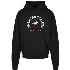AMERICAN COLLEGE USA American College Sweatshirt met capuchon voor heren, Zwart, M