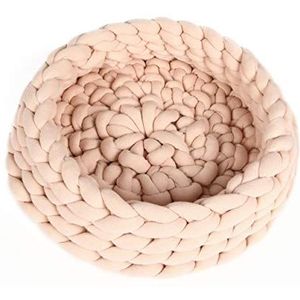 Homemania huisdierbed Nest, roze van acryl-katoen, touw, 50 x 50 x 15 cm, roze