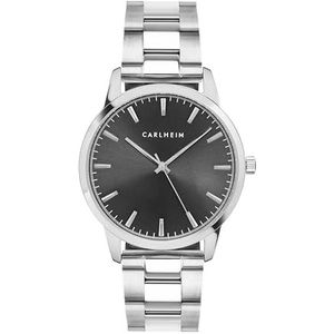 Carlheim Herenhorloges Carl 4007 Silver Japans kwartsuurwerk, zilver