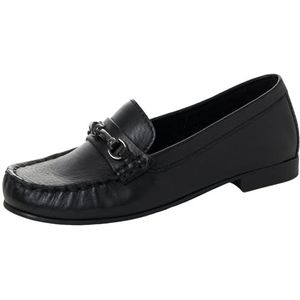 MARCO TOZZI Elegante leren mocassins voor dames, zwart, 37 EU