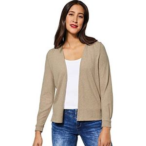 Street One dames gebreid vest, Buff Sand Melange, 46