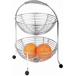 APS Etagere, fruitschaal, ergonomische handgreep, staand op zwarte anti-slip voetjes, 28 x 28 cm, 37 cm hoogte