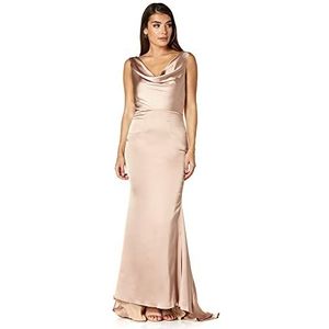 Electra Cowl Front Maxi Dress, Slinky Nude, EU 38