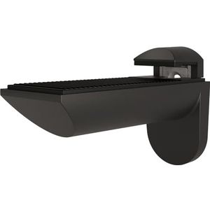 ITALIANA FERRAMENTA 16102020EC tafeldrager 7-41 zwart paar Italiana wandconsole kaiman klemdragers voor glas, hout en kunststof materiaaldikte 7-41 mm plankhouder, gegoten zink zwart mat