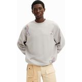 Desigual - Aquarel Illustraties - Sweatshirt - Effen Kleur - Lange Mouwen