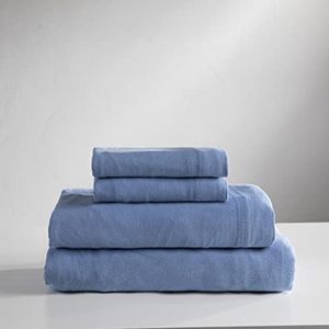 Baltic Linen Jersey katoenen lakenset, California King, blauw, 4-delig