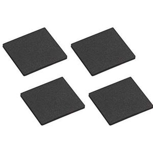 Metafranc anti-slip pads - zelfklevend - zwart - schokdempend - antislip voor meubels en voorwerpen / EVA pads in set / rubberen pads / anti-slip buffer 40 x 40 mm (4 Stuk) zwart