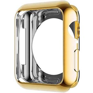 HANKN Case voor Apple Watch SE Series 6 5 4 Case Goud 44mm, Zachte TPU Plated Cover Krasbestendige Beschermende Iwatch Bumper [Geen Front Screen Protector] (44mm, Goud)