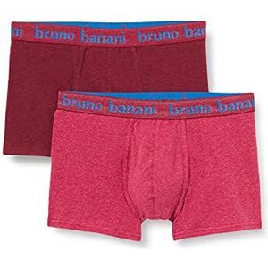 bruno banani Heren Denim Fun Shorts (verpakking van 2), rood, gemêleerd, S