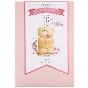 Hallmark 18e verjaardagskaart voor kleindochter - Cute Forever Friends Design