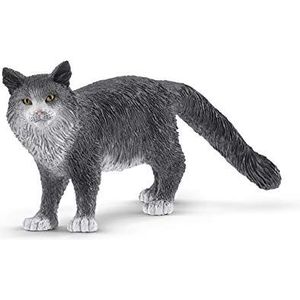 schleich FARM WORLD Maine Coon kat, vanaf 3 jaar, 13893 - Speelfiguur, 8 x 3 x 4 cm