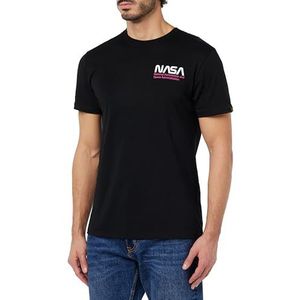 Alpha Industries Skylab NASA T Shirt voor Mannen Black/Magenta