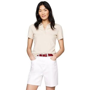 Tommy Hilfiger S/S polo's voor dames, Klassieke Beige, L