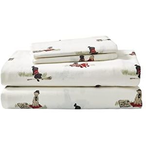 Eddie Bauer - Twin lakenset, warm, ademend katoenen flanel beddengoed met diepe zakken, geborsteld voor extra zachtheid, gezellige huisdecoratie, Oeko-Tex gecertificeerd (Retriver Adventure, twin)