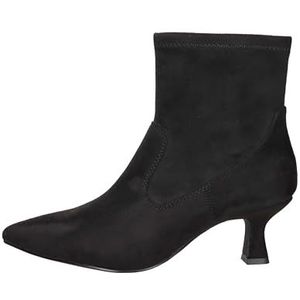 Marco Tozzi - Kuitlaarzen - Zwart - Suèdeleer - Ritssluiting - Trechterhak