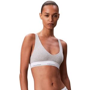 Calvin Klein Dames Unlined Traingle (Scoop Back) LV00QF8576 Driehoek, Grijs (Grijs Heather), XS, Grijs (Grey Heather), XS