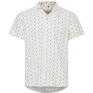 Blend Heren Woven Shirt s/s hemd, 110602 / Snow White, XL, 110602/Sneeuwwit, XL
