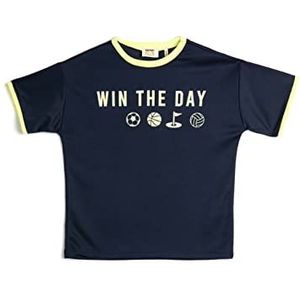 Koton Boys's Bedrukt Korte Mouw Crew Neck Katoen T-shirt, marineblauw (702), 11-12 Jaar