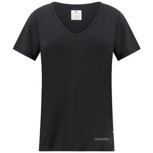 Champion Legacy C-Tech W (117483) - Poly-Tencel Jersey SS Crewneck T-shirt, Zwart (NBK), S C-Tech Dames FW24, zwart (Nbk), S